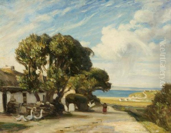 Achill Island, Looking Toward Blacksod Bay Oil Painting by William Crampton Gore