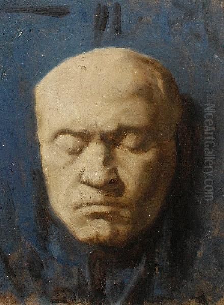 Life Mask Of Beethoven Oil Painting by William Crampton Gore