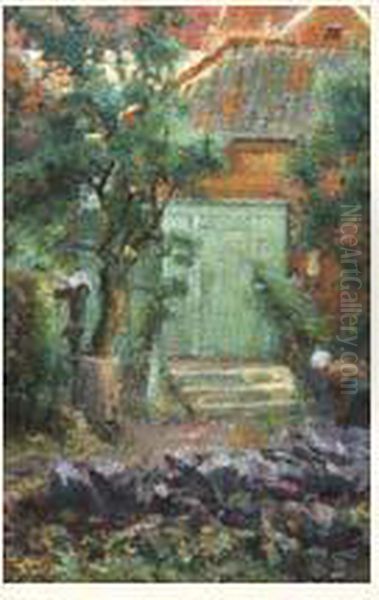 Le Coin De Jardin Oil Painting by Paul Gorge