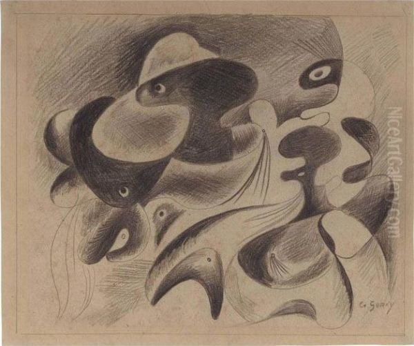 Untitled Oil Painting by Arshile Gorky