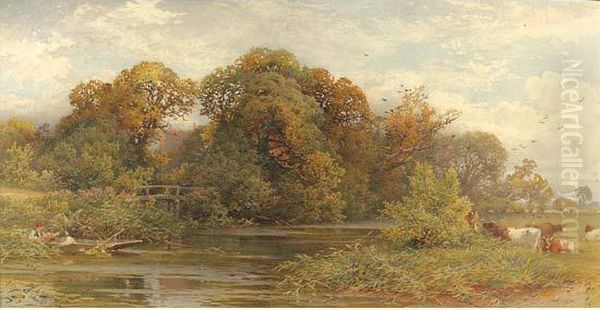 The Church Pool At Wargrave Oil Painting by William W. Gosling