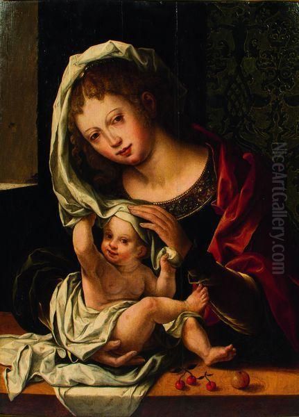 Vierge A L'enfant Oil Painting by Jan Mabuse