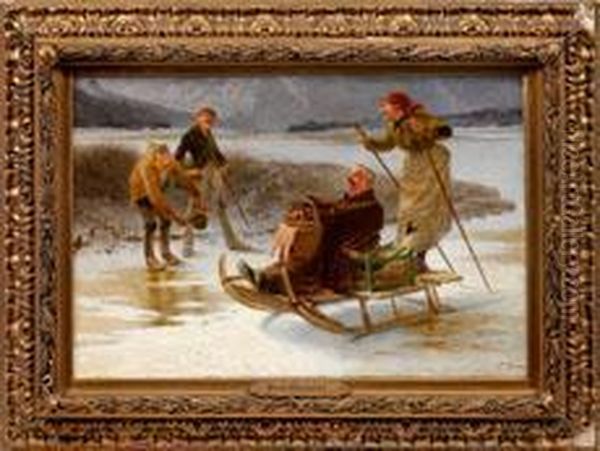 Fechtbruder Oil Painting by Franz Gottfried