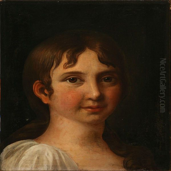 Portrait Of A Girl Oil Painting by Christian Gottlieb Kratzenstein-Stub