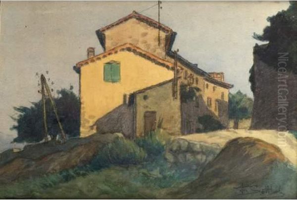 Mougins Oil Painting by Fernand Louis Gottlob