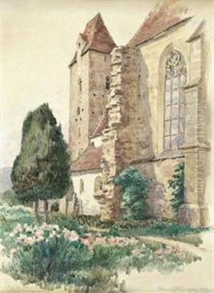 Die Kirche Von Mauer Bei Loosdorf Oil Painting by Hans Gotzinger