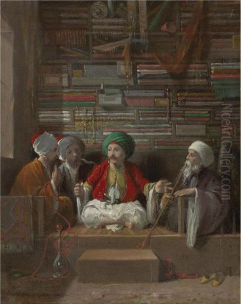 The Fabric Merchant Oil Painting by Walter Gould