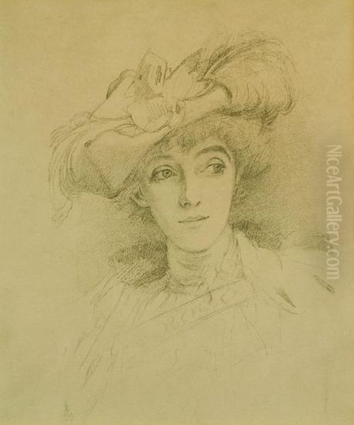 Portrait Of A Lady Oil Painting by Frederick Goulding