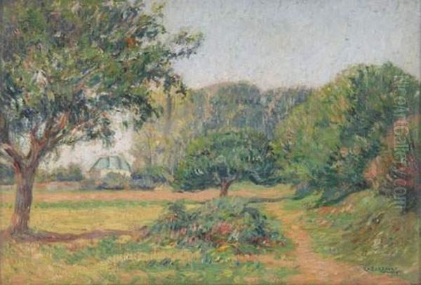 Maison Derriere Les Arbres Oil Painting by Pierre Gourdault