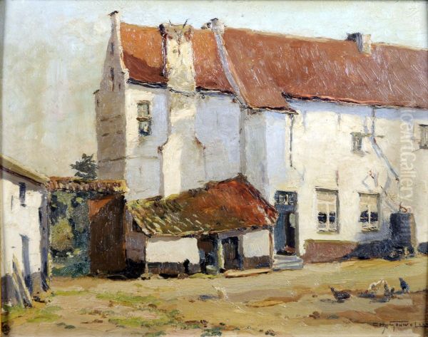 Cour De Ferme Oil Painting by Charles Gouweloos