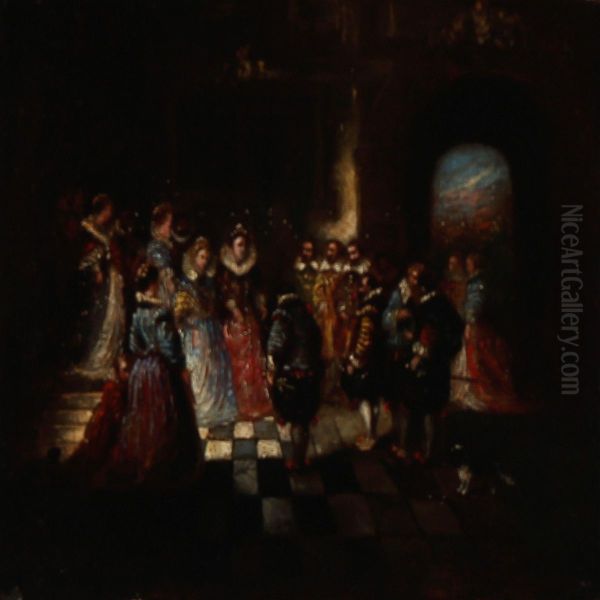 Reception At The Spanish Court Oil Painting by Hendrik Govaerts