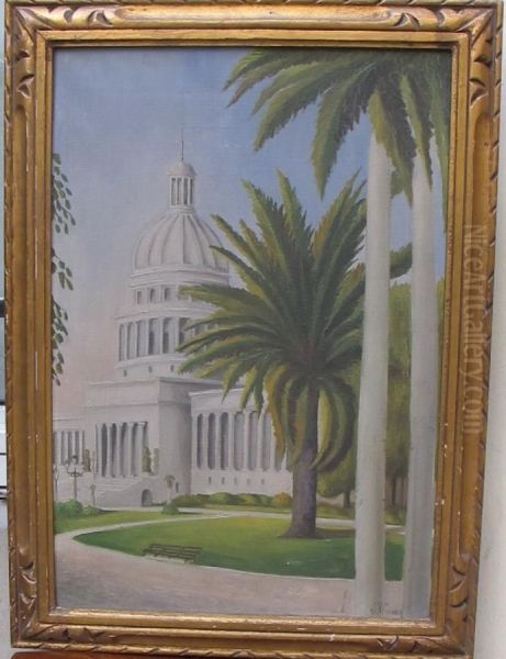 Le Capitole De Cuba Oil Painting by J.V Govea