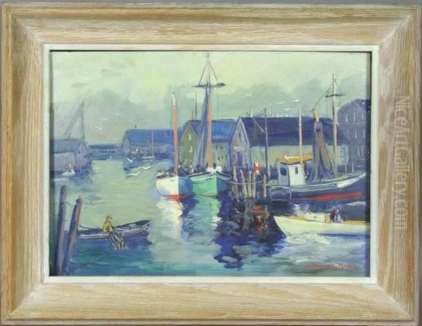 Mann, Boothbay, Maine, O/b Oil Painting by George Russell Gowans