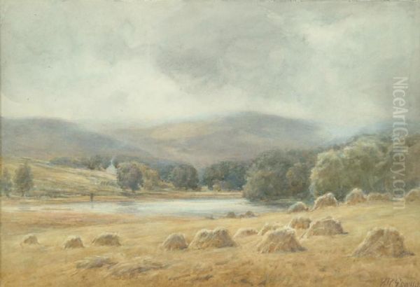 Theloch Of Aboyne Oil Painting by George Russell Gowans