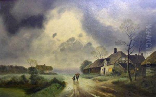 Approaching Storm Oil Painting by James Walter Gozzard