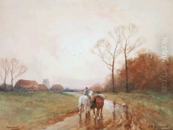 'homeward' Oil Painting by James Walter Gozzard