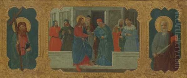 The Tribute Money With Christ And Saint Paul Oil Painting by Benozzo Gozzoli