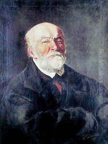 Portret Mezczyzny, 1881 R. Oil Painting by Andrzej Grabowski