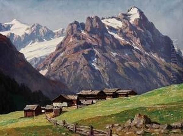 Baite In Montagna Oil Painting by Peter Grabwinkler