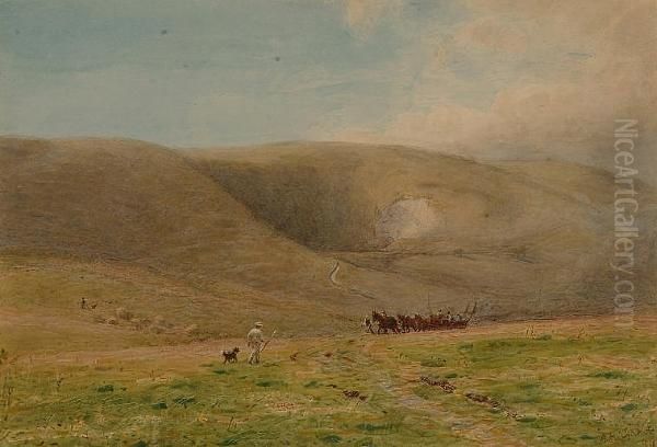 South Downs View. Oil Painting by Alfred Fitzwalter Grace