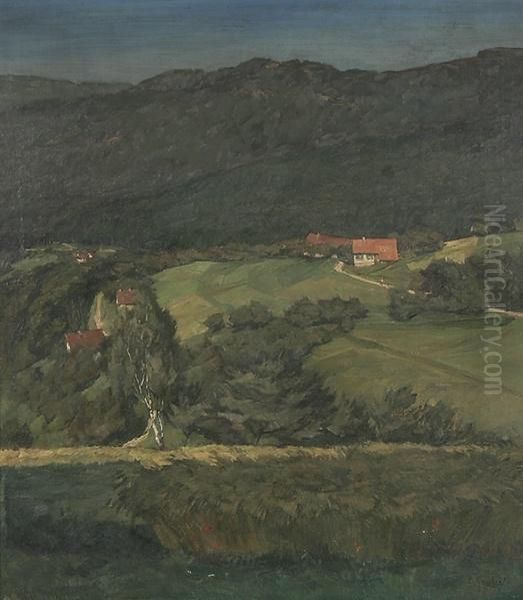 Schwarzwaldlandschaft Oil Painting by Otto Graeber