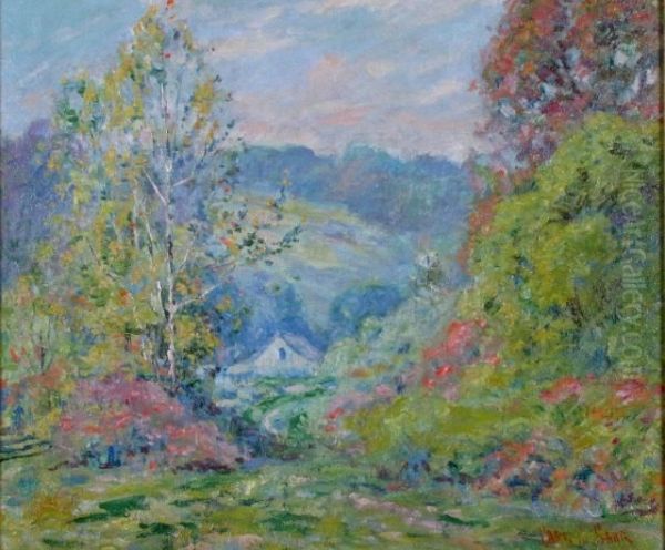 Depicting A Brown County Valley In Autumn Oil Painting by Carl C. Graf