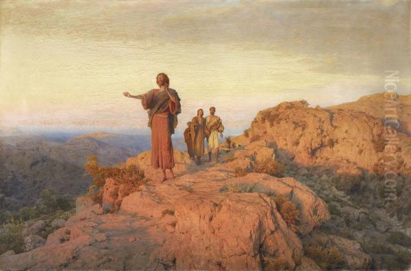 Christus Weint Uberjerusalem Oil Painting by Ferdinand Graf Harrach