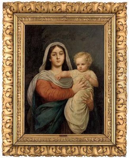 Madonna Mit Kind Oil Painting by Ludwig Graf