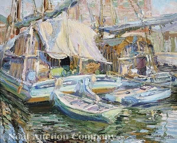 New Basin Canal, New Orleans Oil Painting by Robert Wadsworth Grafton