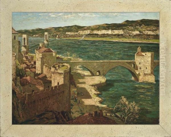 The Bridge At Avignon Oil Painting by George Graham