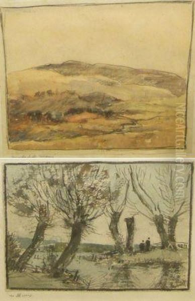 Inscribed Wensleydale; And Willows Oil Painting by George Graham