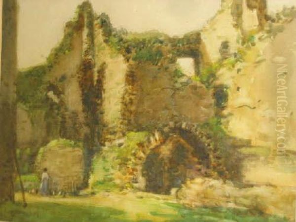 Bolton Castle Oil Painting by George William Graham