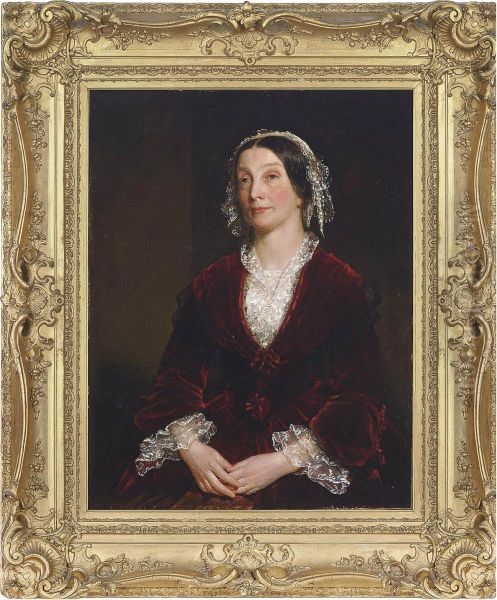 Portrait Of Mrs Adam Black Oil Painting by John Graham Gilbert