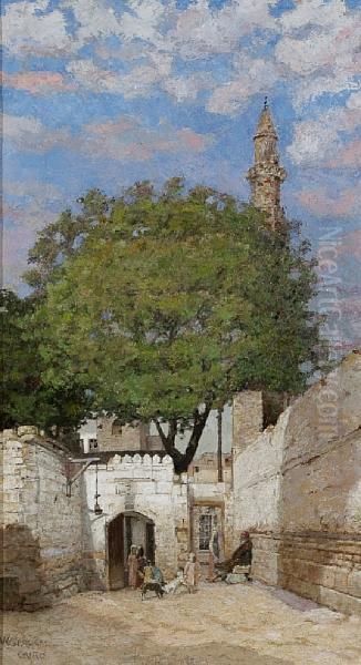 Street In Cairo Oil Painting by William Graham