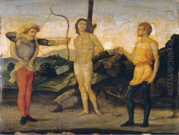 The Martyrdom Of Saint Sebastian Oil Painting by Pseudo Granacci