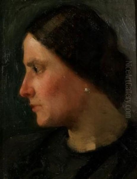 Profilo Di Donna Oil Painting by Giovanni Grande