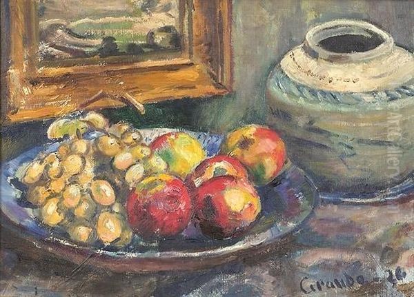 Oppstilling Med Fat Og Krukke 1926 Oil Painting by Severin Grande