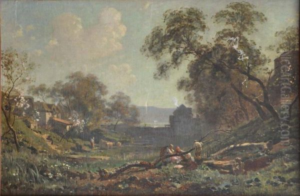 Paysage Arbore Oil Painting by Pierre Eugene Grandsire