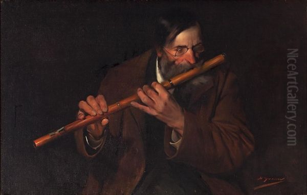 Musico Oil Painting by Luis Graner Arrufi