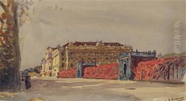 Schlos Schonbrunn Oil Painting by Ernst Graner