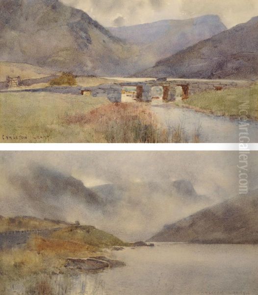 Scene In The Lake District Oil Painting by Carleton Grant