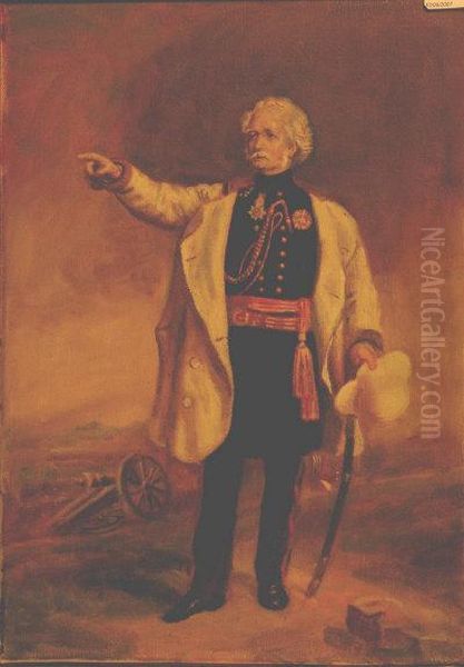 Portrait Of Hugh, Field Marshall Viscount Gough Oil Painting by Francis Augustus Grant