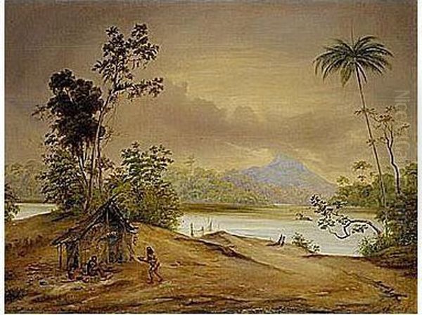 Rio Parahiba Bei Aldea Da Pedra Brazil Oil Painting by Otto Grashof