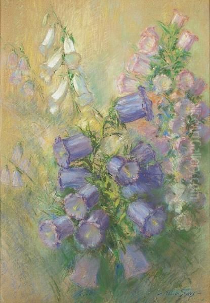 Foxgloves Oil Painting by Abbott Fuller Graves