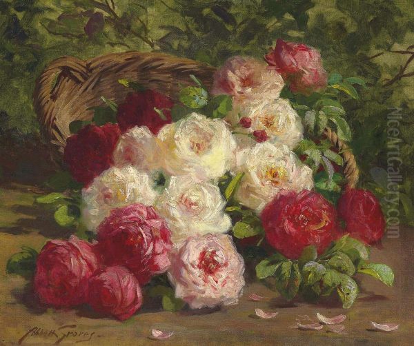 Still Life With Roses Oil Painting by Abbott Fuller Graves