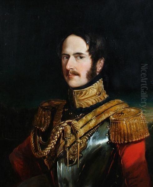 Captain James Cuthbert Oil Painting by Henry Richard, Hon. Graves