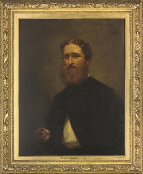 Portrait Of Francis Fortescue, Half-length, Smoking A Cigar Oil Painting by Henry Richard, Hon. Graves