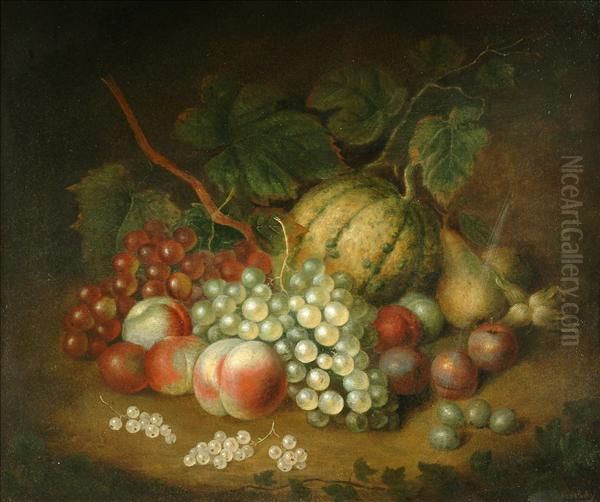 Still Life With Melonand Other Fruit Oil Painting by George Gray