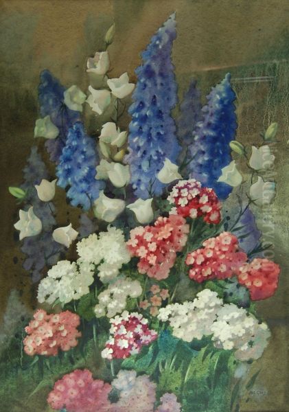 Flowerpiece Oil Painting by James Gray