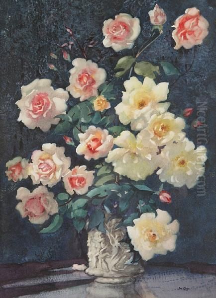 Roses Oil Painting by James Gray